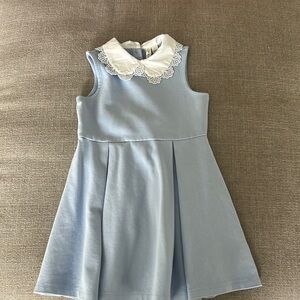 Janie and Jack Blue A-Line Dress with Peter Pan Collar